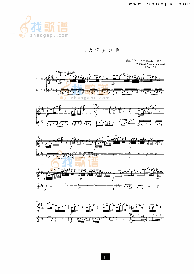 D大调奏鸣曲 