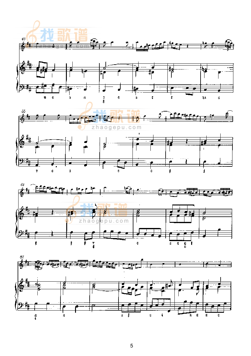 D大调第六奏鸣曲（钢伴） 