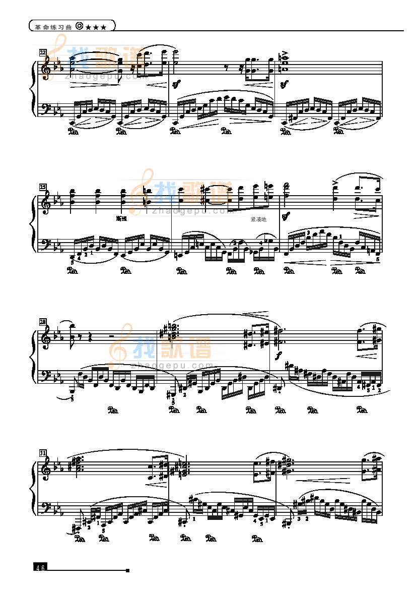 革命练习曲—简易版 