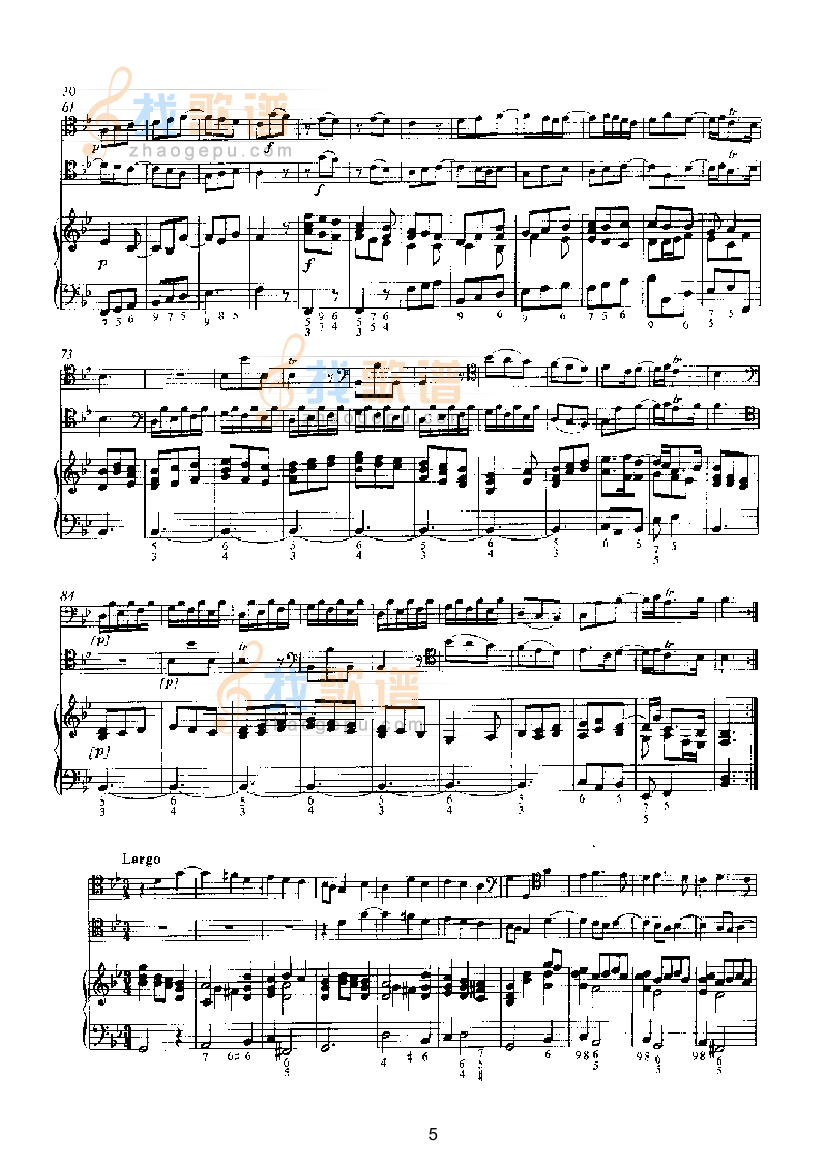 第五奏鸣曲（钢伴） 弦乐类 大提琴