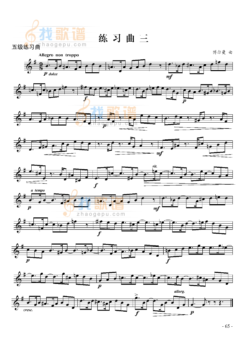 五级练习曲六首 