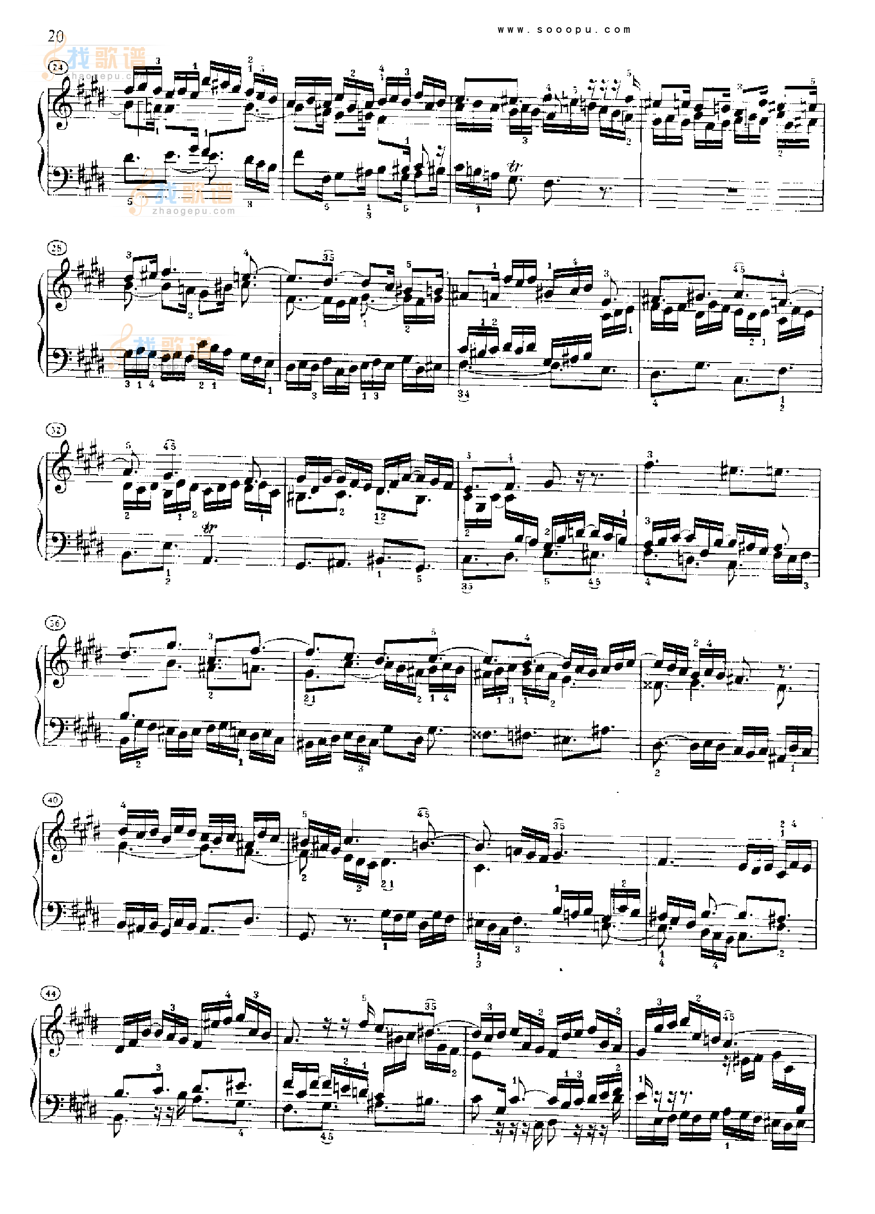 巴赫平均律曲集第二册第4首 