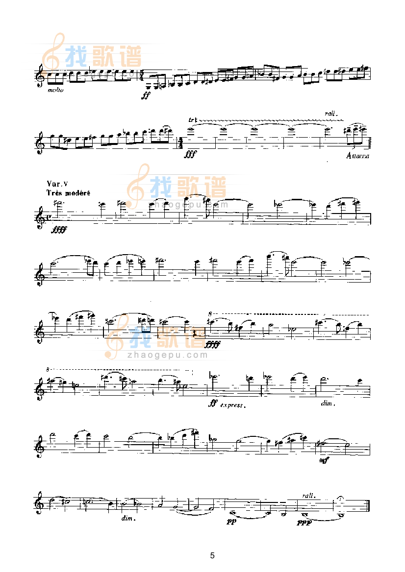 主题变奏曲（独奏）