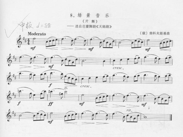 天鹅湖场景音乐　[俄]柴科夫斯基曲