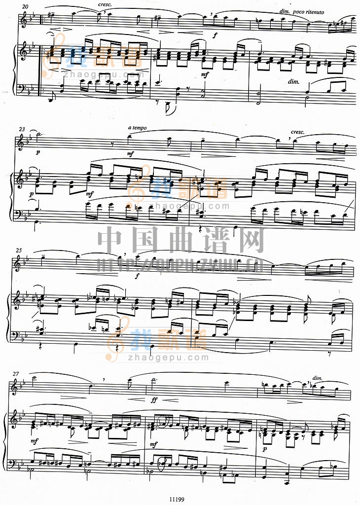 Vocalise by Rachmaninoff    （长笛独奏谱）
