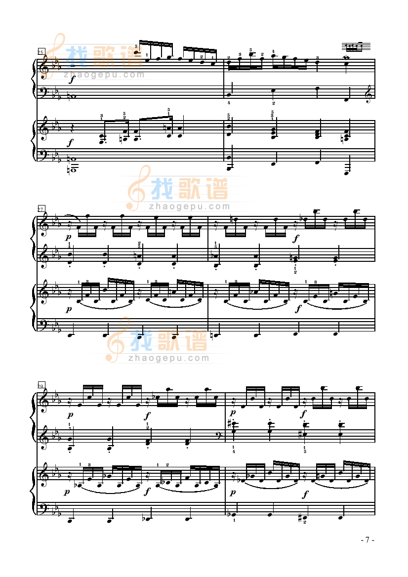 视唱曲—双钢琴 