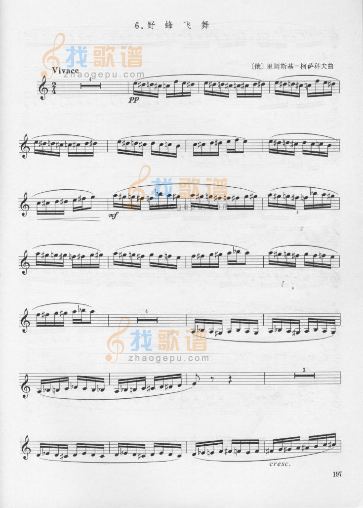 野蜂飞舞　[俄]里姆斯基－柯隆科夫曲