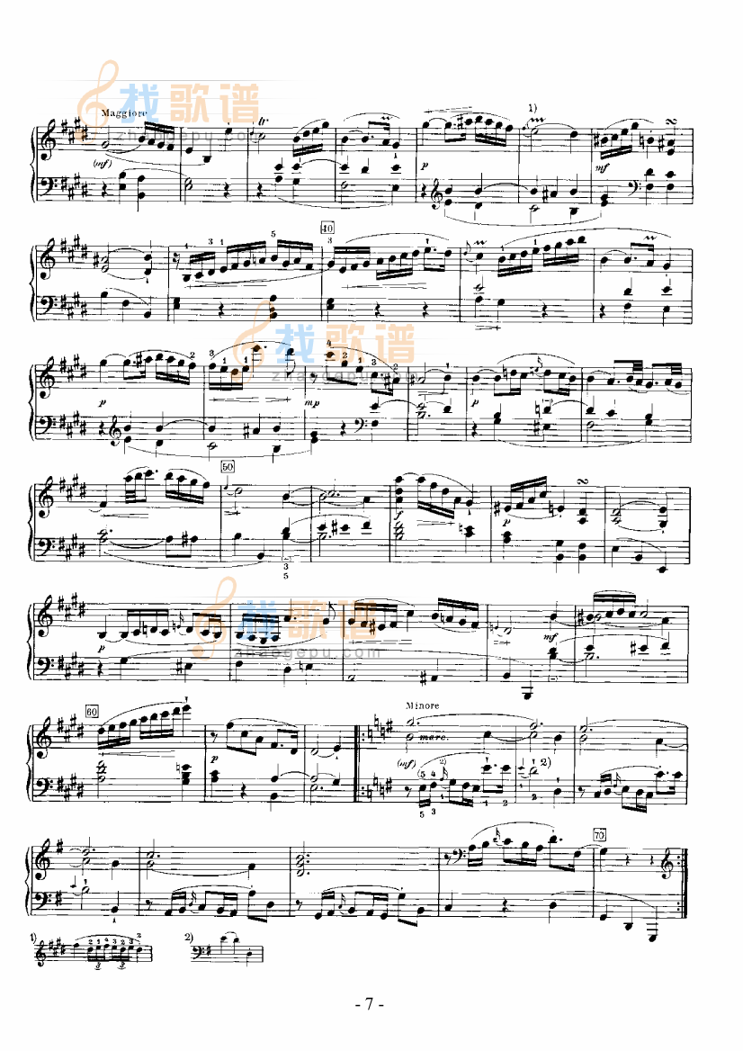 E大调奏鸣曲 