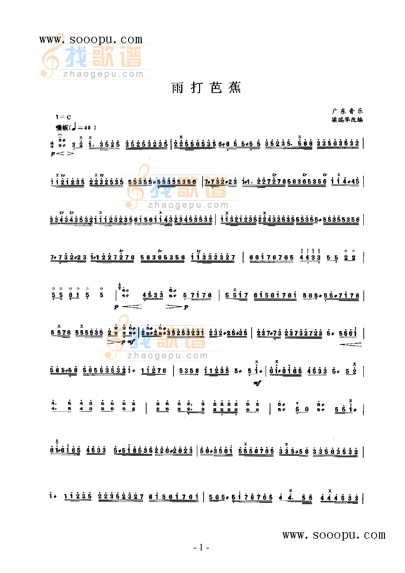 雨打芭蕉