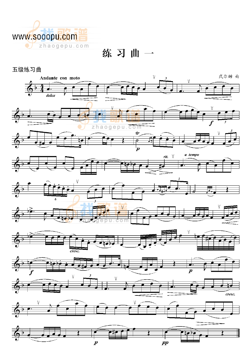五级练习曲六首 