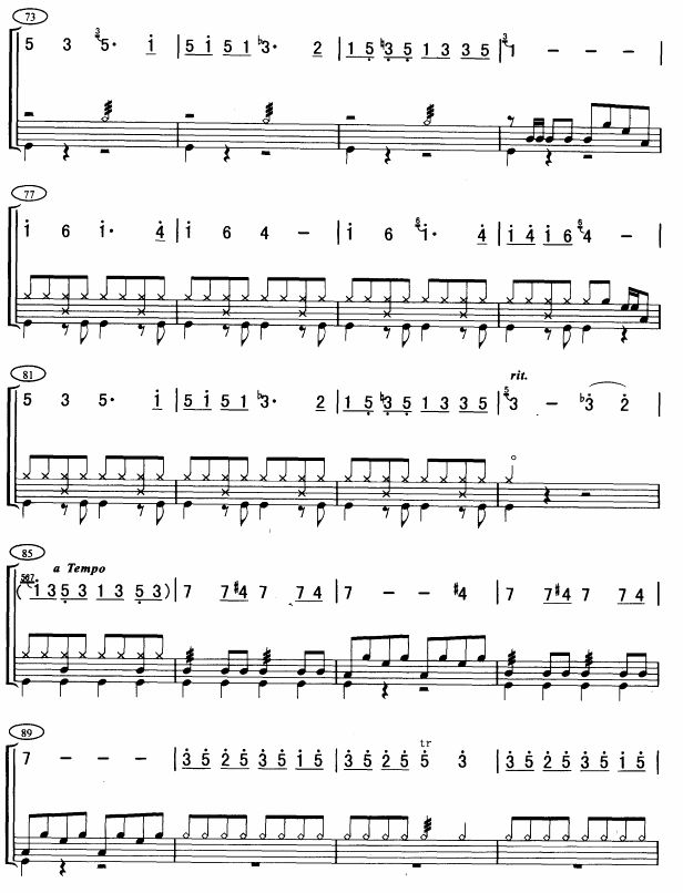 北京喜讯传边寨(三桶鼓)(架子鼓谱)