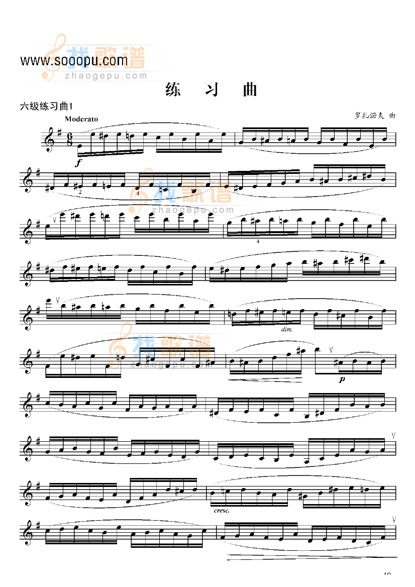 六级练习曲二首