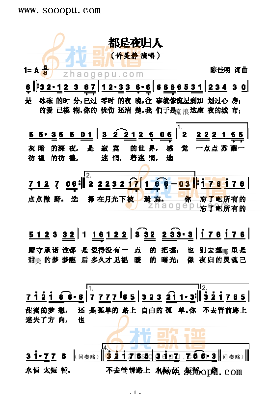 都是夜归人 
