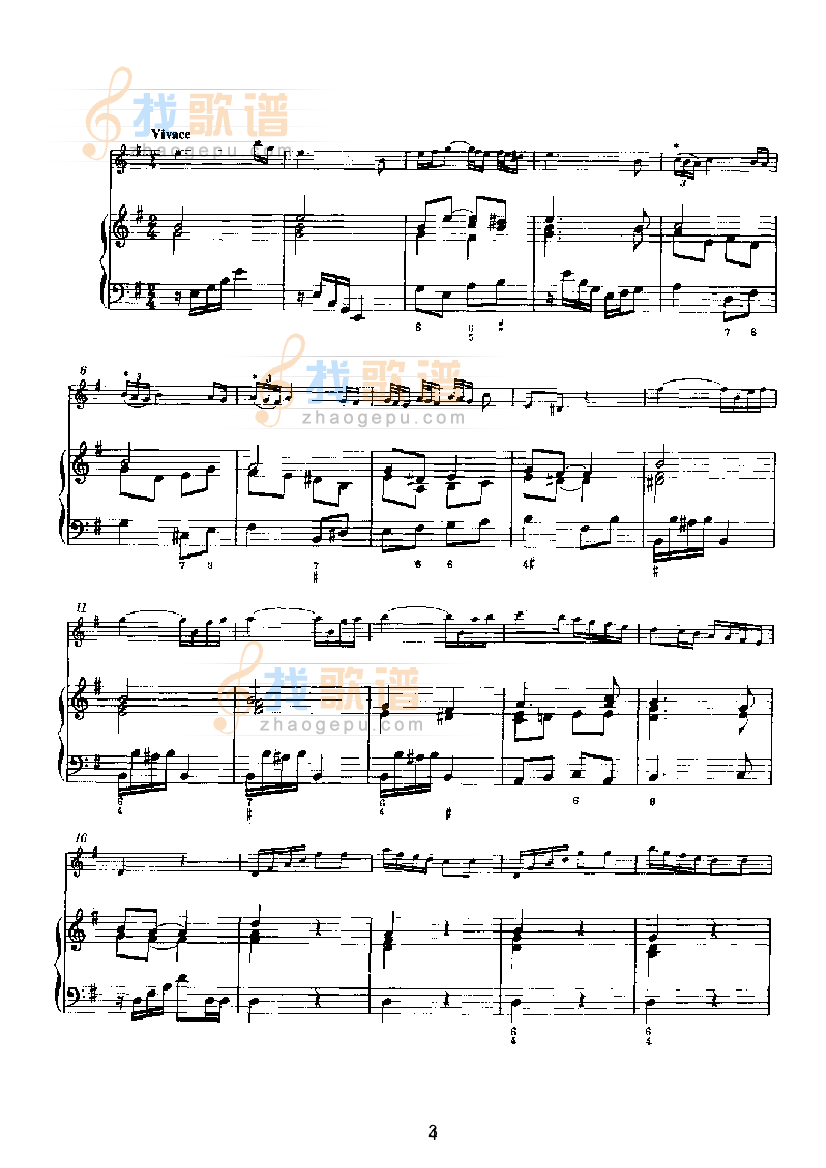 D大调第五奏鸣曲（钢伴） 