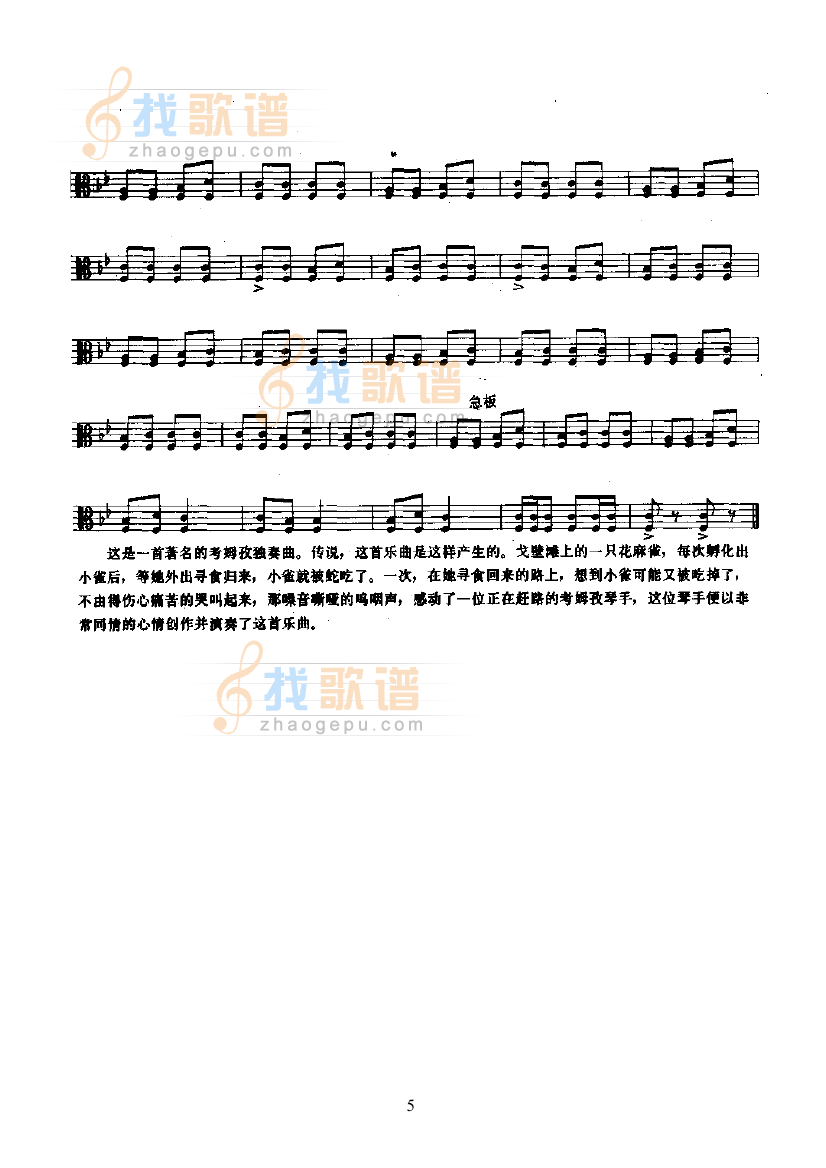 戈壁滩上的花麻雀—考姆孜.