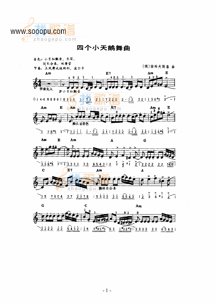 四小天鹅舞曲主题曲 
