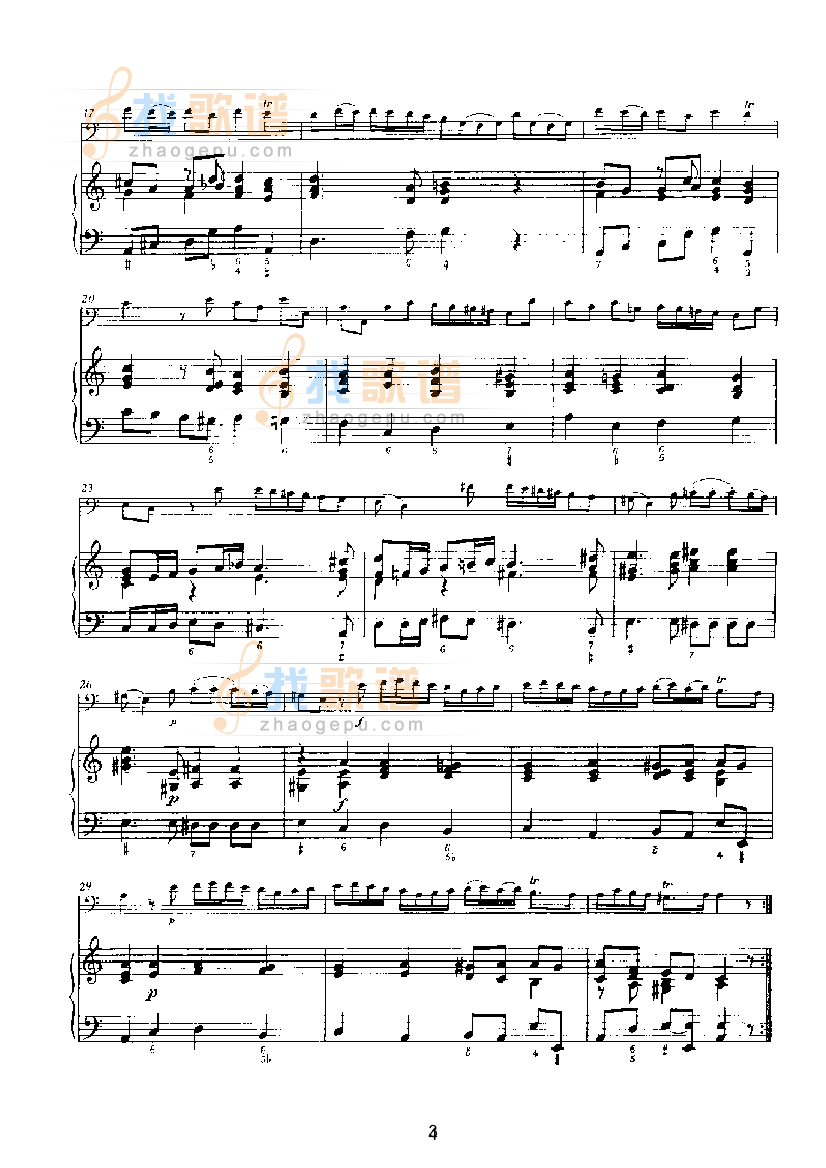 a小调奏鸣曲（钢伴） 弦乐类 大提琴