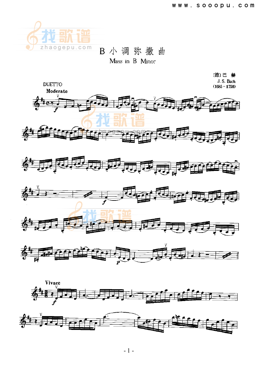 B小调弥撒曲—独奏