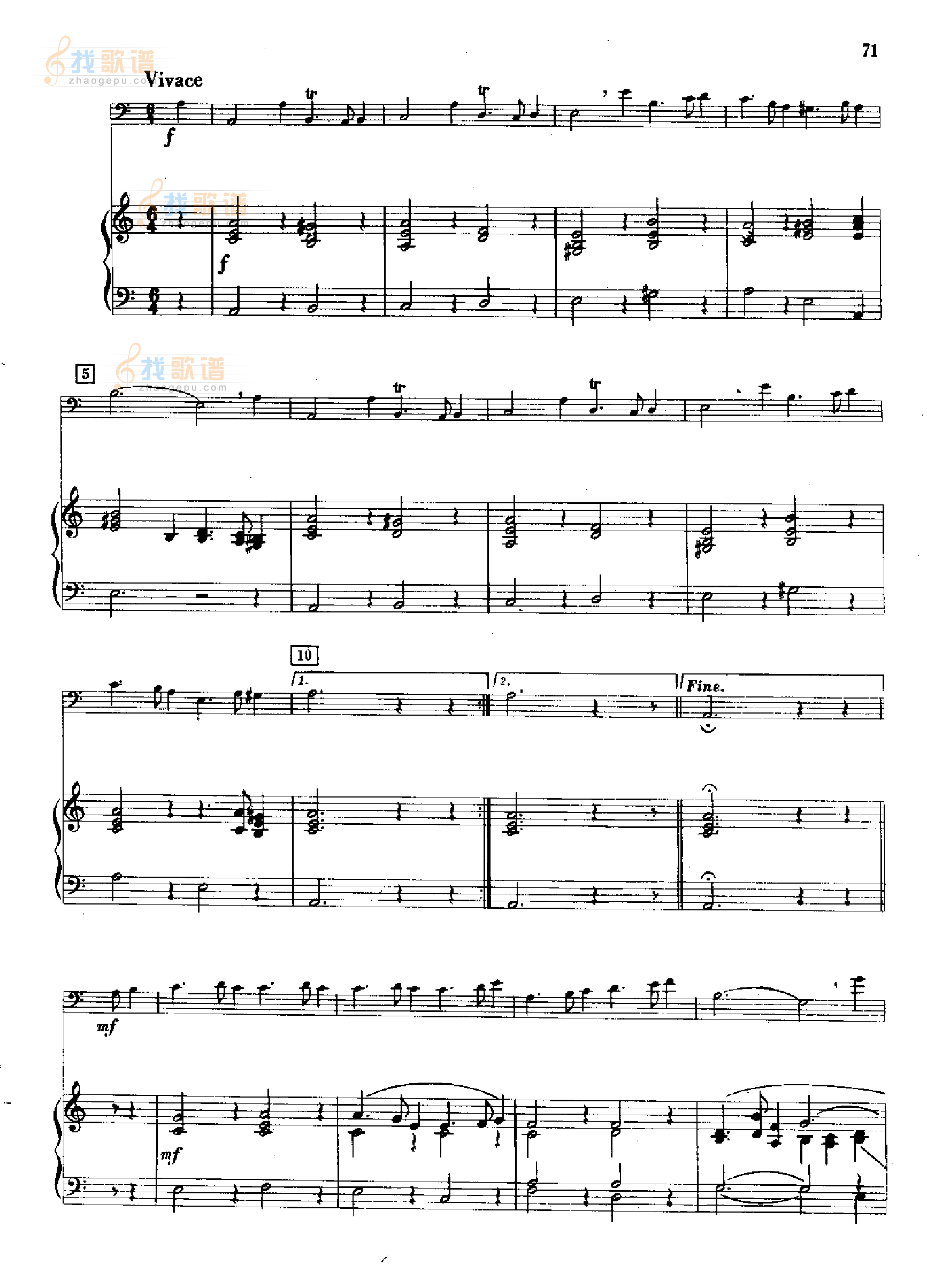 a小调奏鸣曲(钢伴) 管乐类 长号