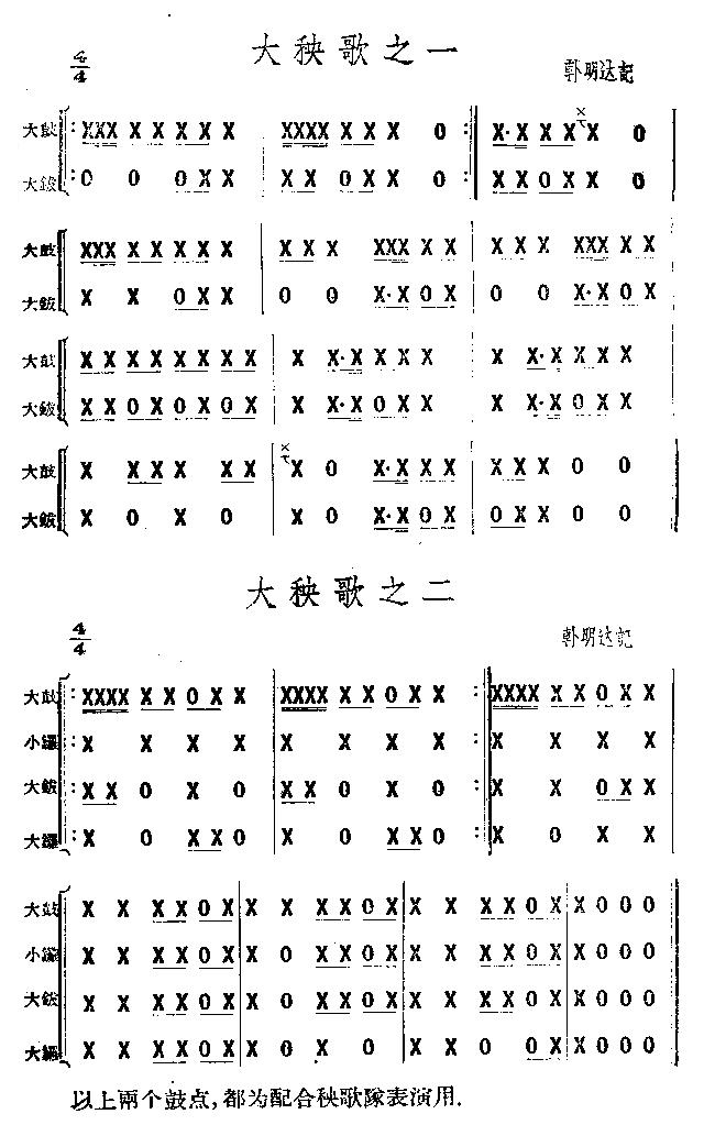 大秧歌(鼓谱)