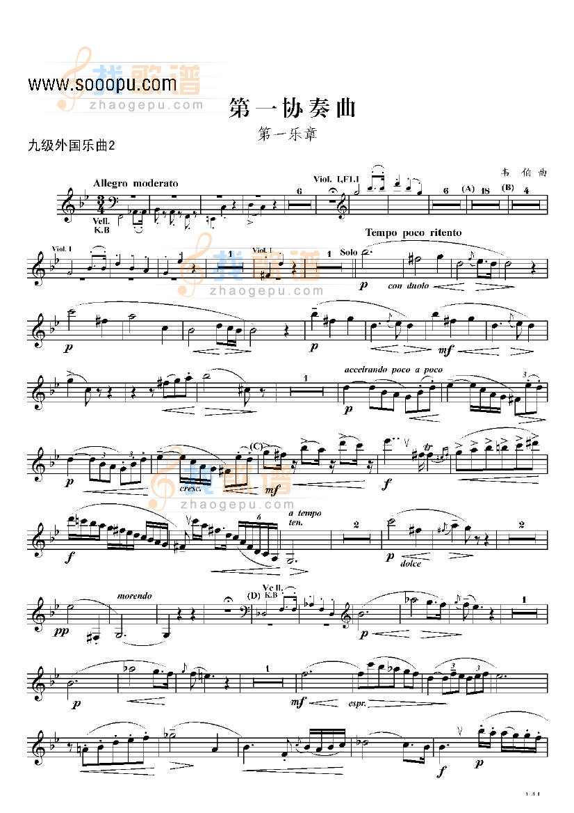 九级外国乐曲第一协奏曲