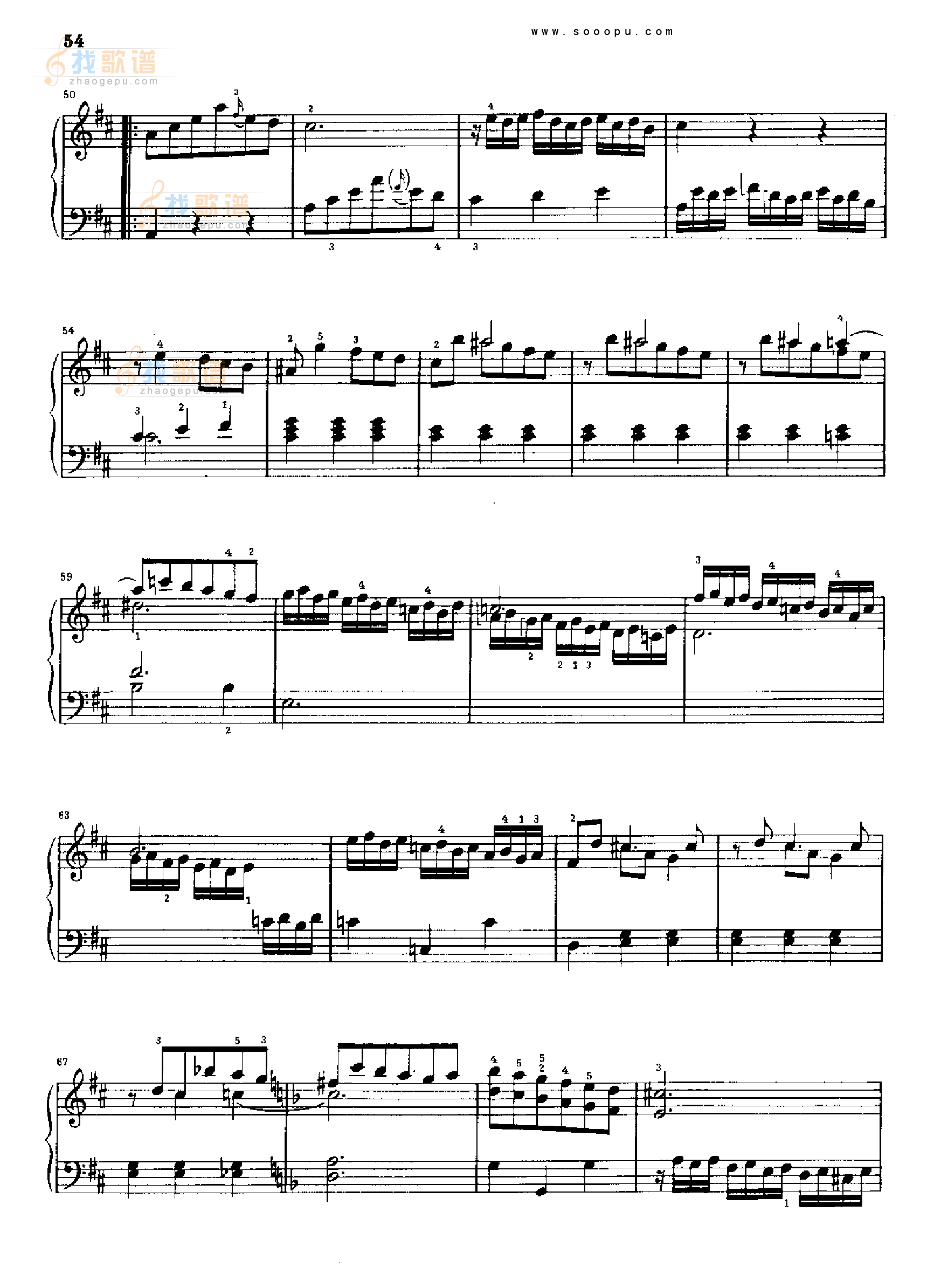 d小调奏鸣曲K294.L67 