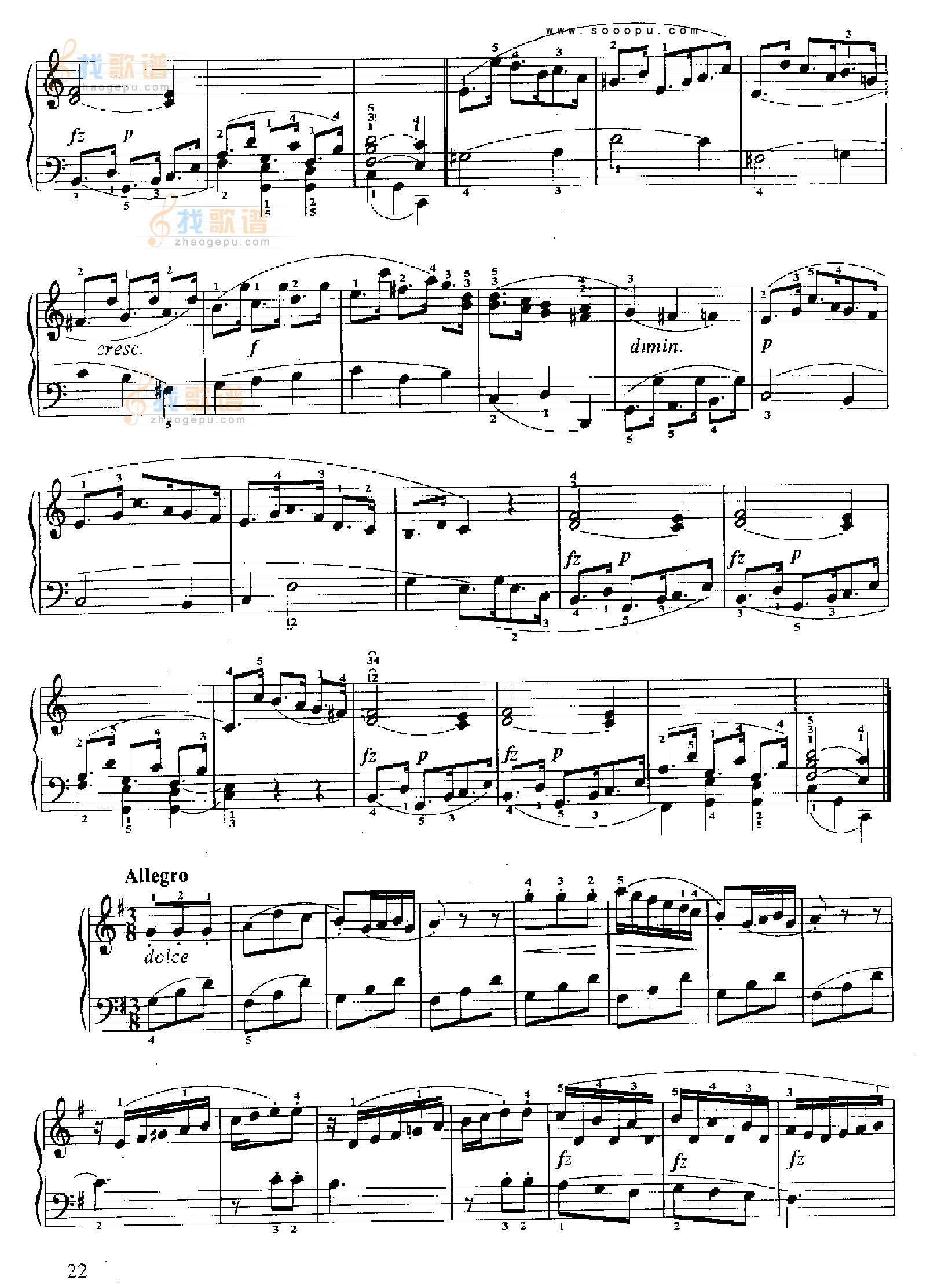 小奏鸣曲(Op.36 No.1) 