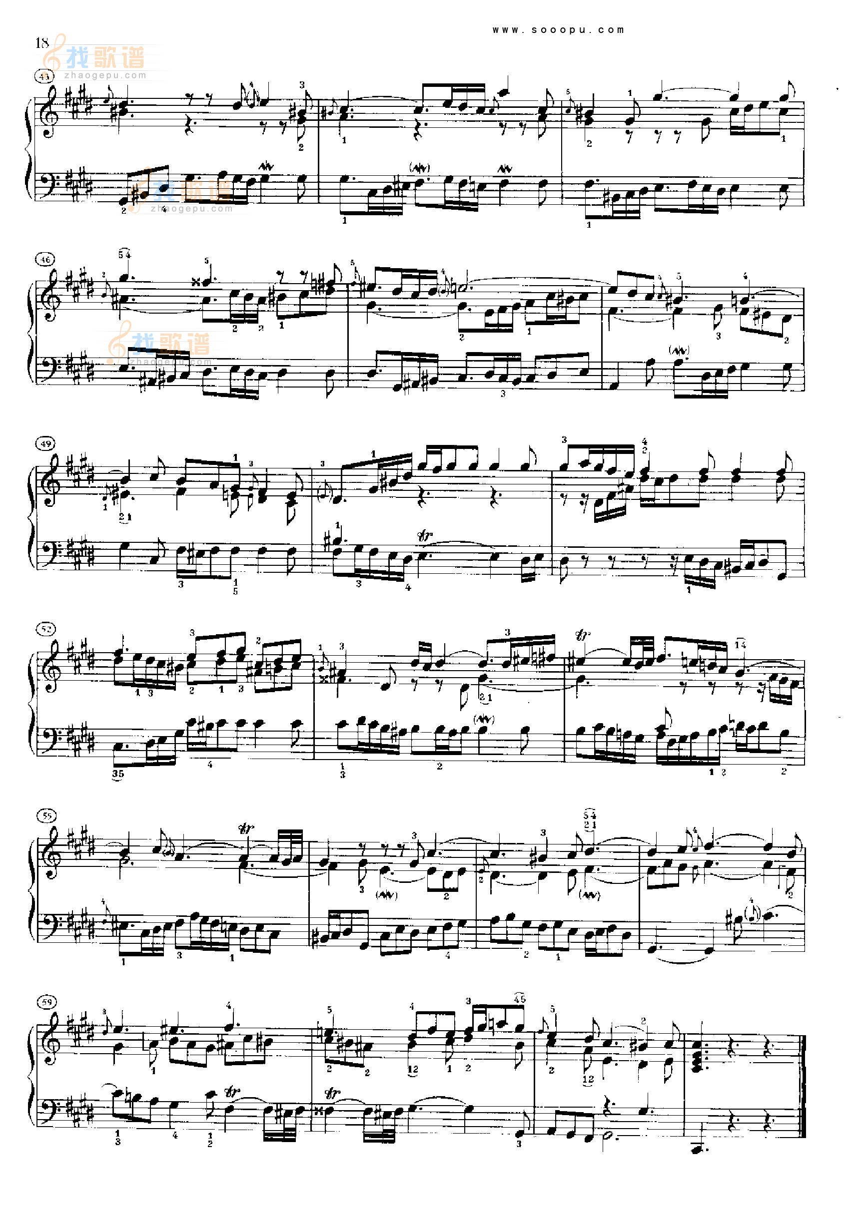 巴赫平均律曲集第二册第4首 