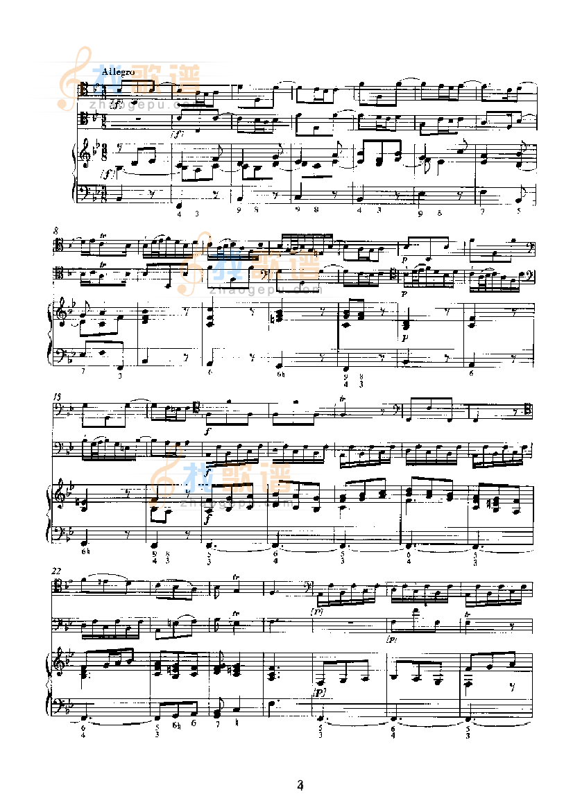 第五奏鸣曲（钢伴） 弦乐类 大提琴