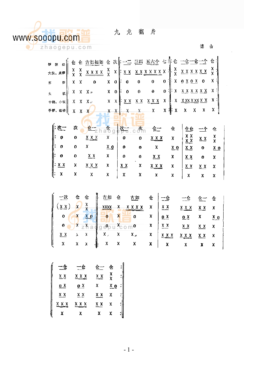 九龙翻身—架鼓