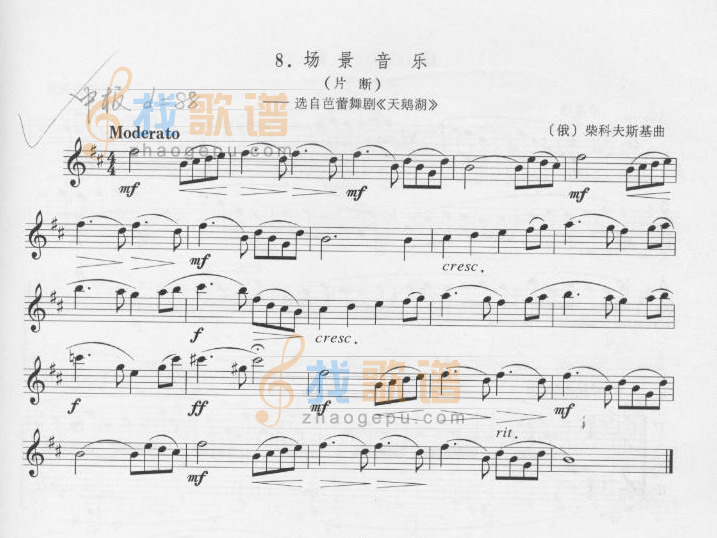 天鹅湖场景音乐　[俄]柴科夫斯基曲