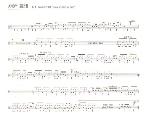 ANDY_ANDY爵士鼓谱