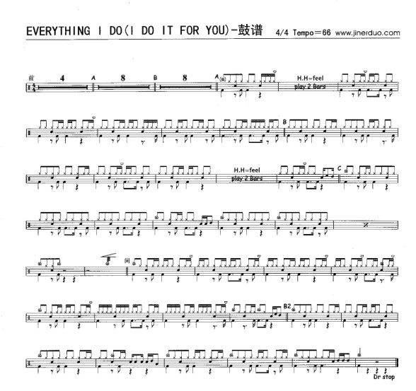 everything i do_everything i do爵士鼓谱