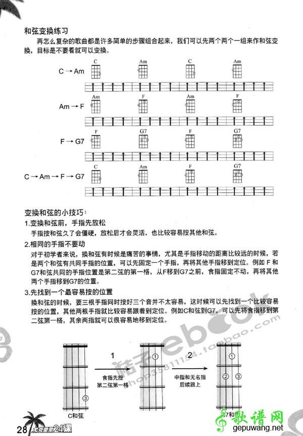 尤克里里常用四和弦