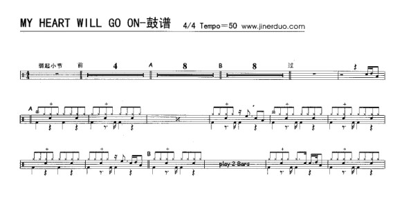 my heart will go on_my heart will go on爵士鼓谱