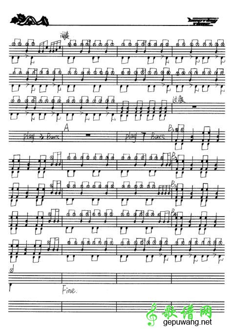 Green day《 21 Guns 》爵士鼓谱