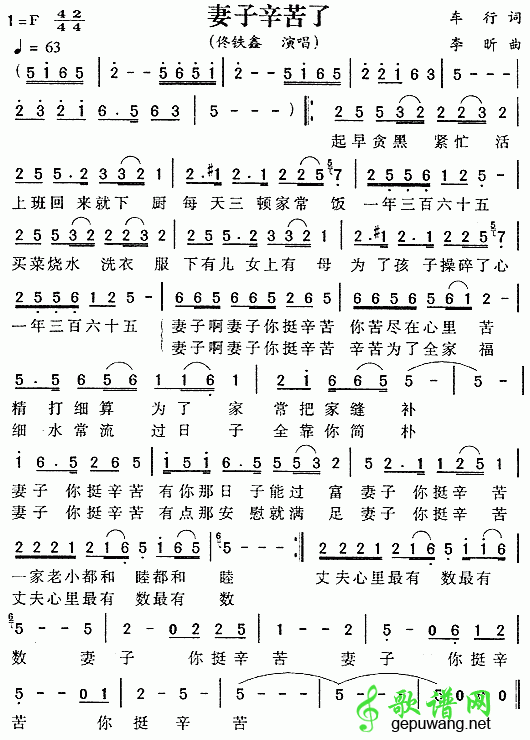 妻子辛苦了