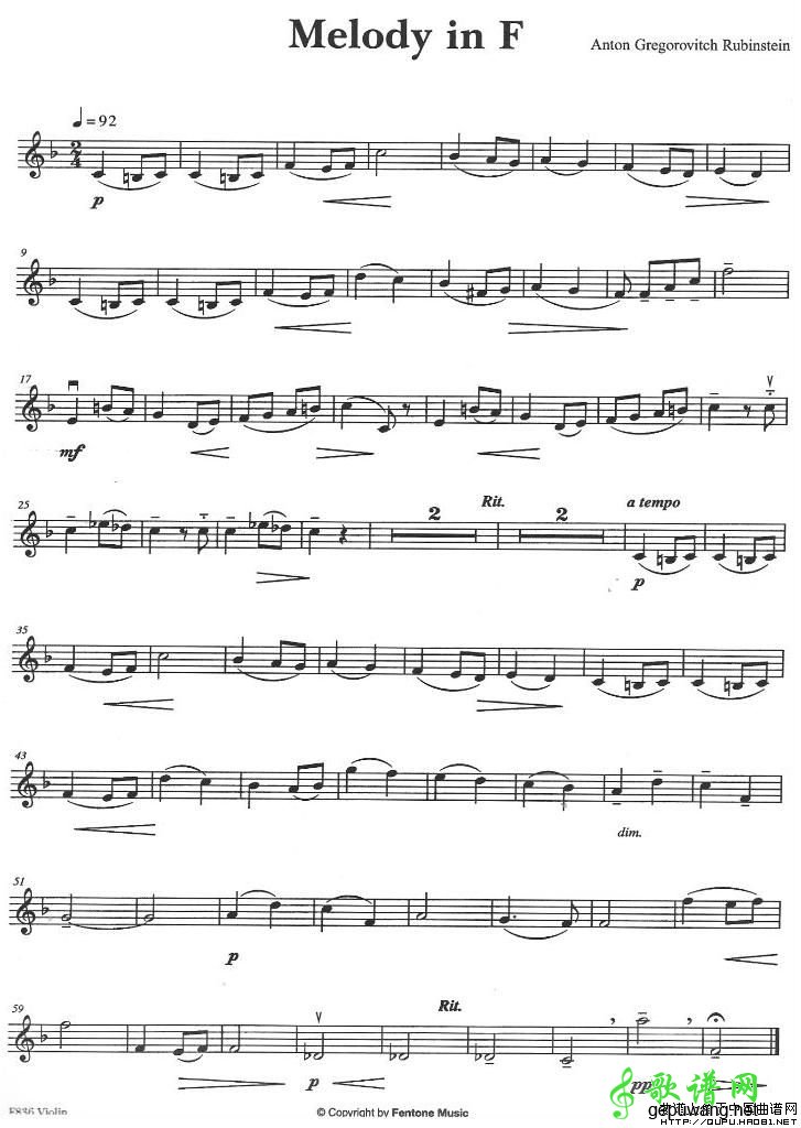 Melody in F