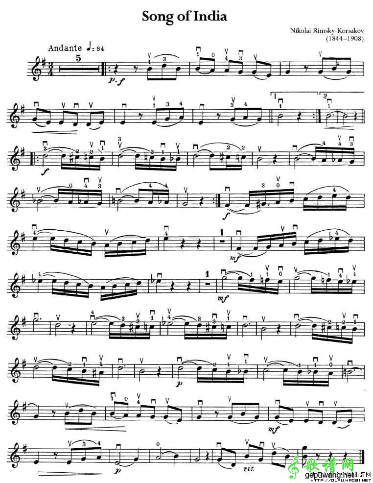 Song of India