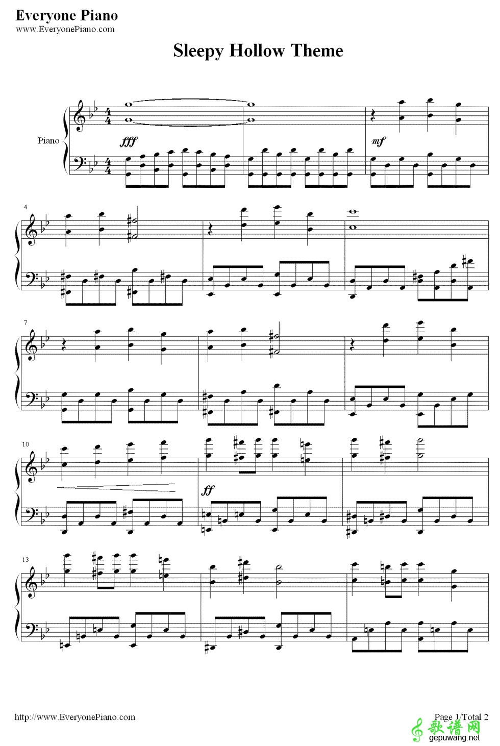 Sleepy Hollow theme 《Sleepy Hollow断头谷》片头曲钢