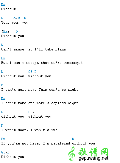 with out you