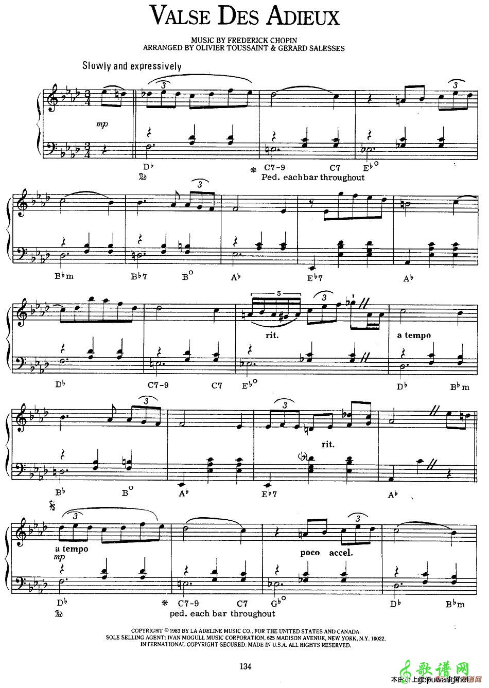 Valse Des Adieux  