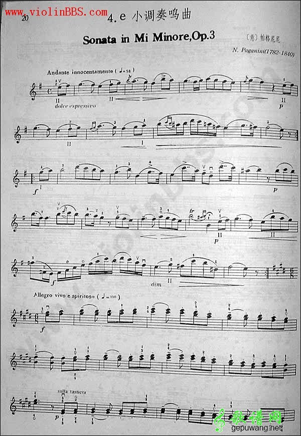 《E小调奏鸣曲》