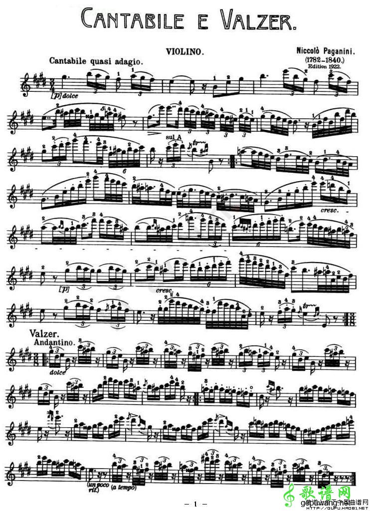 CANTABILE E VALZER
