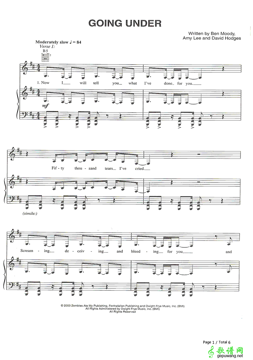 Going Under Evanescence-Going Under  