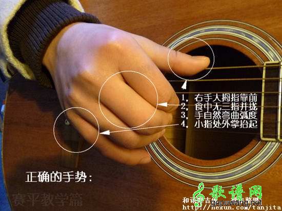 初学者正确手势