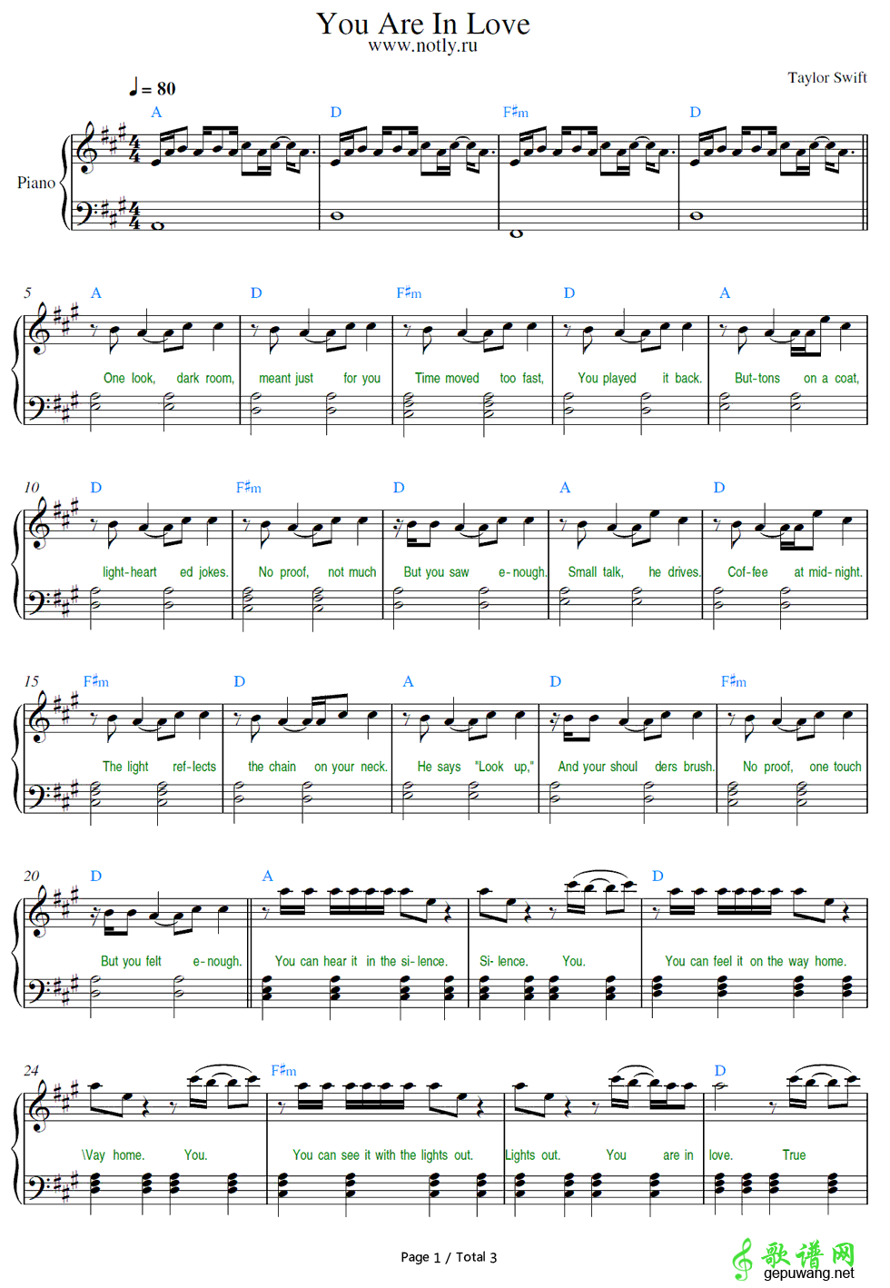 You Are In Love Taylor Swift-You Are In Love 