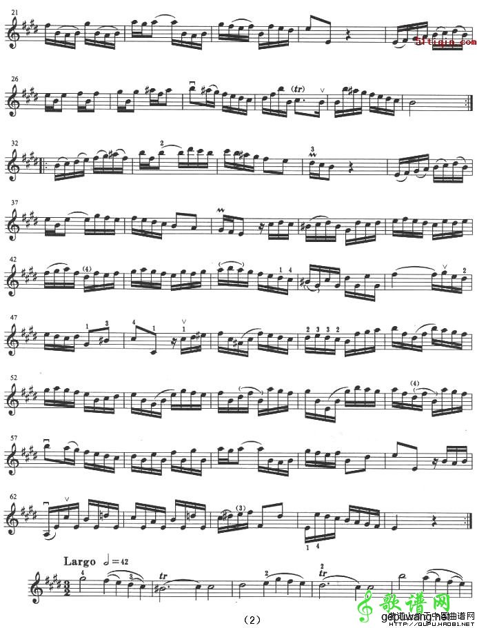 亨德尔第六奏鸣曲E大调