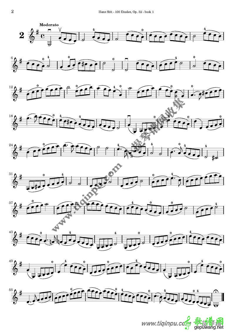 西特练习曲100首（1—7）