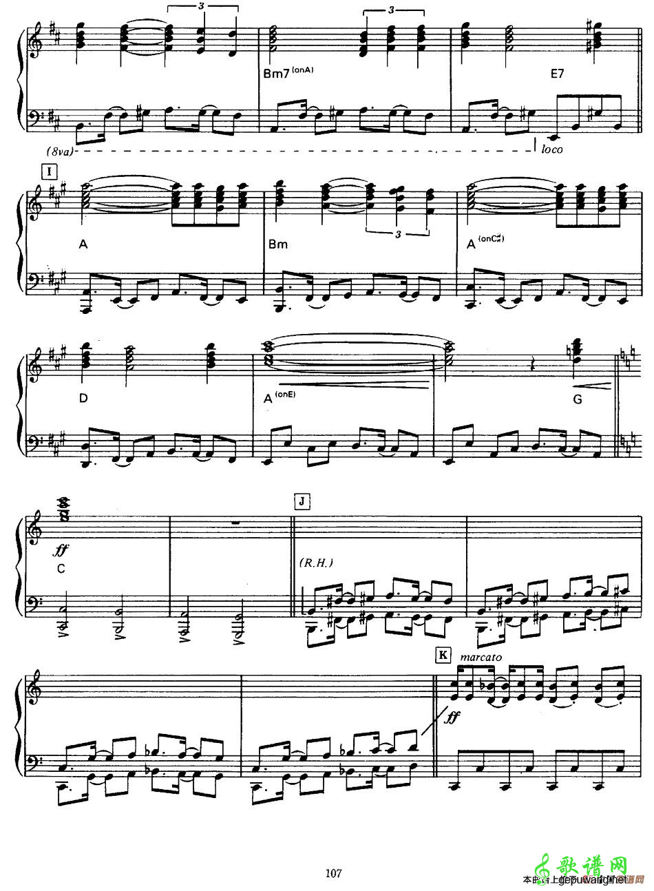 Le voyage dans la nuit (Theme from 'Midnight station')钢琴